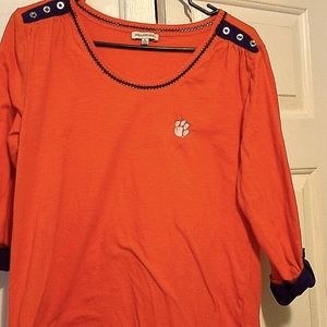 Orange Clemson tiger shirt